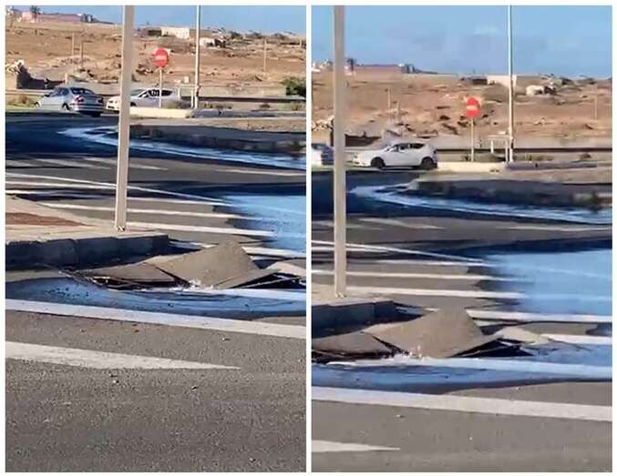 Imagen del punto donde se produjo la salida de agua a borbotones/TA.